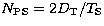 $N_{\rm PS}=2D_{\rm T}/T_{\rm S}$