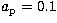 $a_{\rm p}=0.1$
