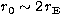 $r_0\sim 2\,r_{\rm E}$