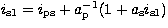$i_{\rm s1}= i_{\rm ps}+a_{\rm p}^{-1}(1+a_{\rm s} i_{\rm s1})$