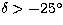 $\delta \gt -25^\circ$