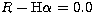 $R-{\rm H}\alpha=0.0$