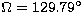 $\Omega=129.79^\circ$