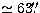 $\simeq 63\hbox{$.\!\!^{\prime\prime}$}$