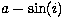 $a-\sin(i)$