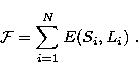 \begin{displaymath}
{\cal F}=\sum_{i=1}^N E(S_i,L_i) \ .\end{displaymath}