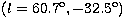 $(l=60.7^{\rm o},-32.5^{\rm o})$