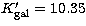 $K'_{\rm gal} = 10.35$