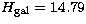 $H_{\rm gal} = 14.79$