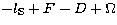 $-l_{\rm S} + F - D + \Omega$