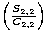 $\left( {S_{2,2} \over C_{2,2}} \right) $