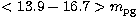 $ <13.9-16.7\gt m\rm _{pg}$