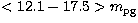 $ <12.1-17.5\gt m\rm _{pg}$