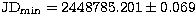 $\rm JD_{min}=2448785.201\pm0.069$