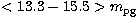$
<13.3-15.5\gt m\rm _{pg}$