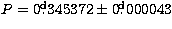 $P=0\hbox{$.\!\!^{\rm d}$}345372\pm0\hbox{$.\!\!^{\rm d}$}000043$
