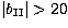 $\vert b_{\rm II}\vert \gt 20$