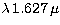 $\lambda\,1.627\,\mu$
