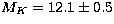 $M_K=12.1\pm 0.5$