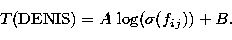 \begin{displaymath}
T({\rm DENIS}) = A \,\log(\sigma(f_{ij})) + B.\end{displaymath}
