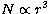 $N \propto r^{3}$