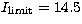 $I_{\rm limit}= 14.5$