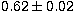 $0.62 \pm 0.02$