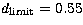 $d_{\rm limit}=0.55$