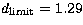$d_{\rm limit}=1.29$