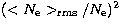$(<N_{\rm e}\gt _{\rm rms}/N_{\rm e})^2$