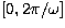 $[0,2\pi/\omega]$