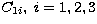 $C_{1i},\;i=1,2,3$