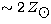 $\sim 2 \,Z_{\hbox{$\odot$}}$