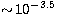 $\sim\! 10^{-3.5}$