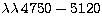 $\lambda\lambda\,4750-5120$