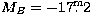 $M_B = -17\hbox{$.\!\!^{\rm m}$}2$