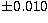 $\pm{0.010}$