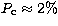 $P_{\rm c}\approx 2\%$