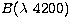 $B(\lambda~4200)$