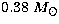 $0.38~M_\odot$