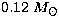 $0.12~M_\odot$