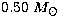 $0.50~M_\odot$
