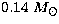 $0.14~M_\odot$