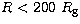 $R < 200~ R_{\rm g}$