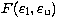 $F(\varepsilon_{\rm l},\varepsilon_{\rm u})$