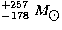 $^{+257}_{-178}\; M_{\hbox{$\odot$}}$