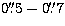 $0\hbox{$.\!\!^{\prime\prime}$}5-0\hbox{$.\!\!^{\prime\prime}$}7$