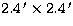 $2.4\thinspace \hbox{$^\prime$}\times 2.4 \thinspace \hbox{$^\prime$}$