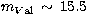 $m_{V\rm al} \, \sim \, 15.5$