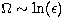 $\Omega \sim \ln(\epsilon)$